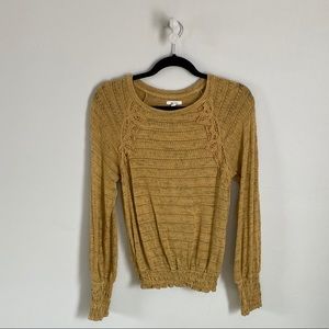 Mustard colored long sleeve top
